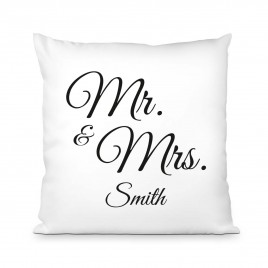 Cojín original "Mr. & Mrs." - Personalizable
